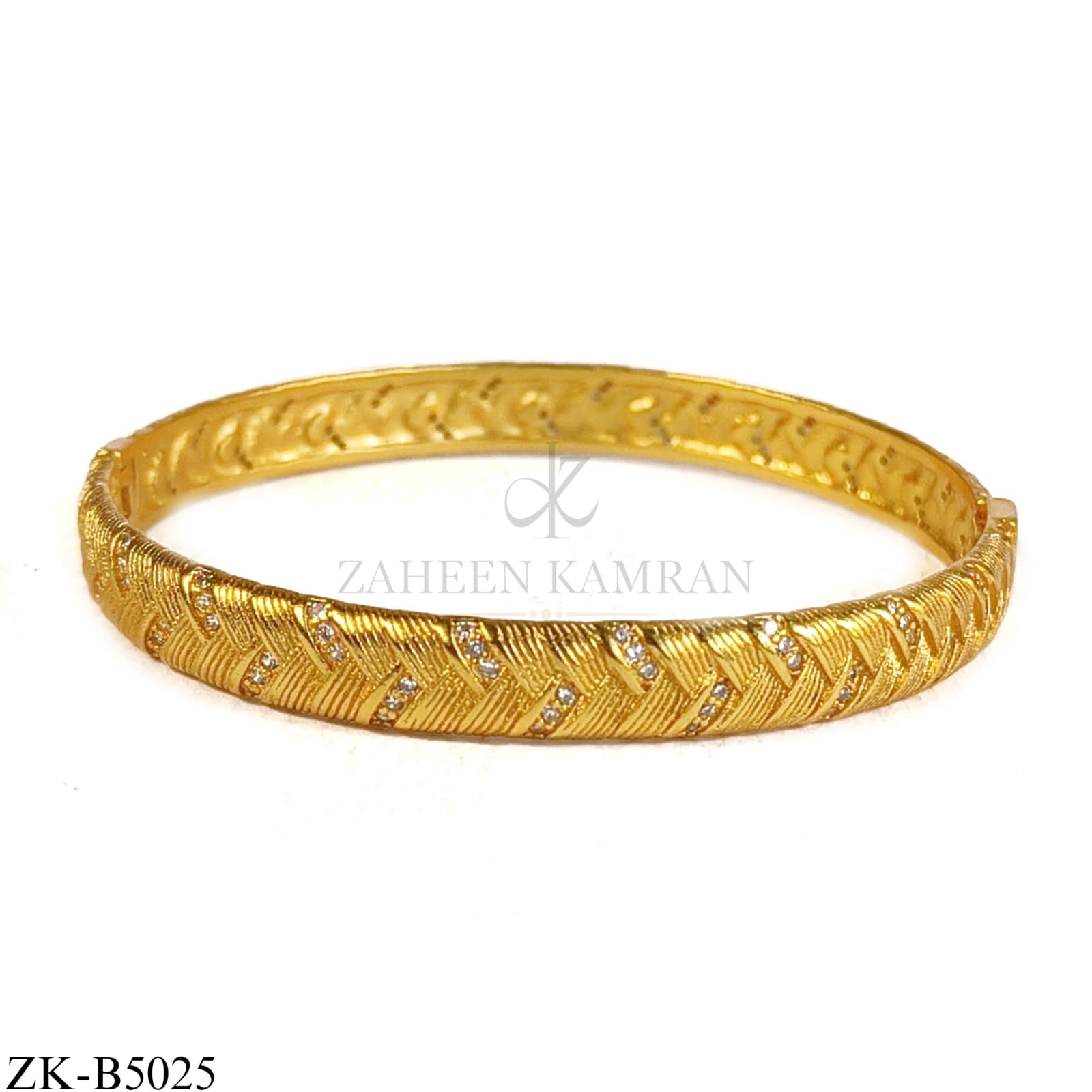 WOVEN ZIRCONIAN BANGLE
