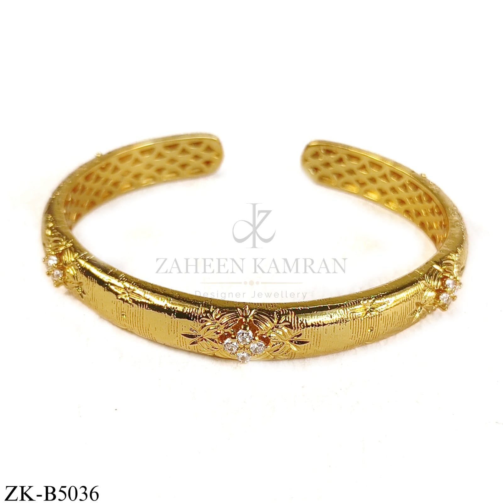 FLORAL ZIRCONIAN CUFF