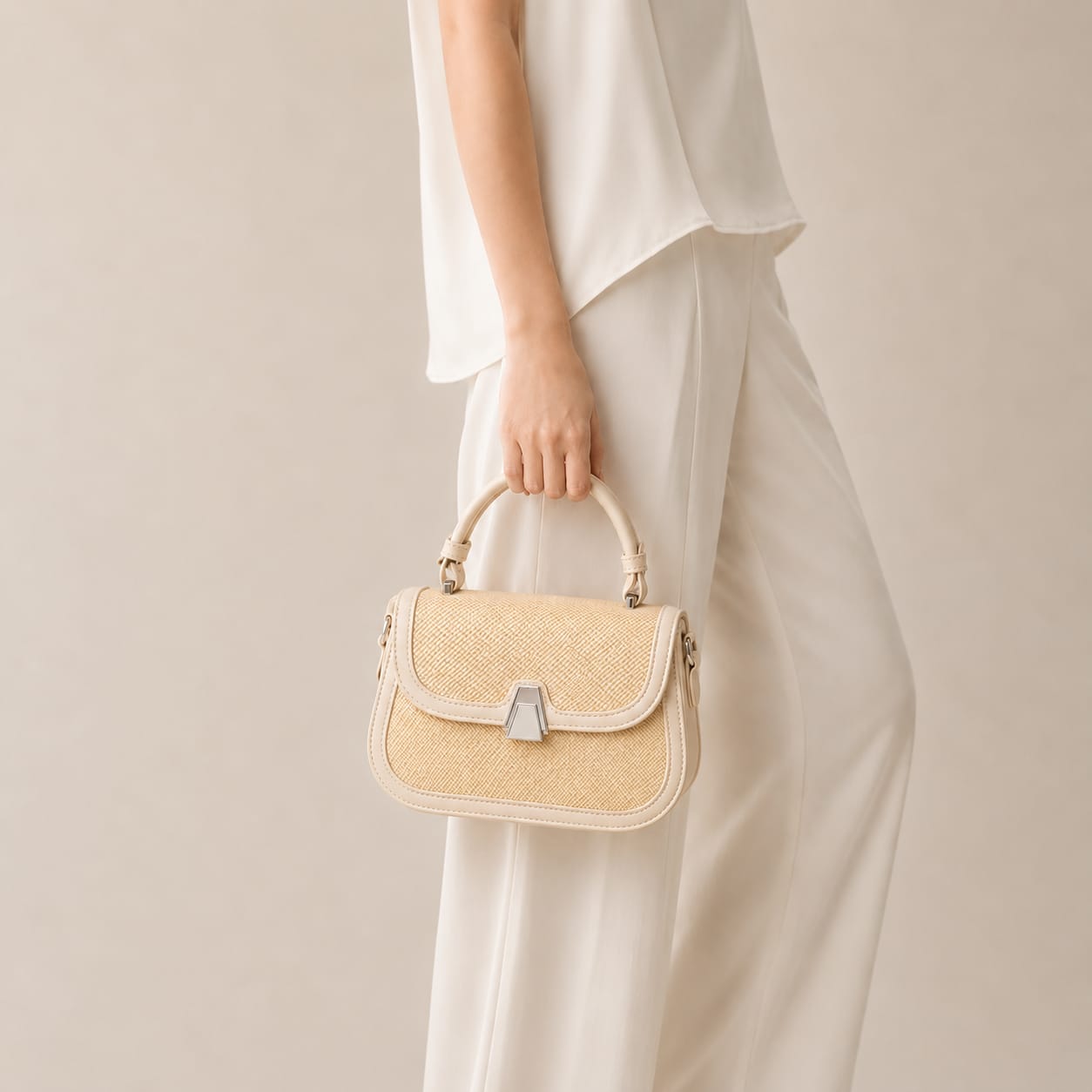 The Ivory Straw Mini Bag