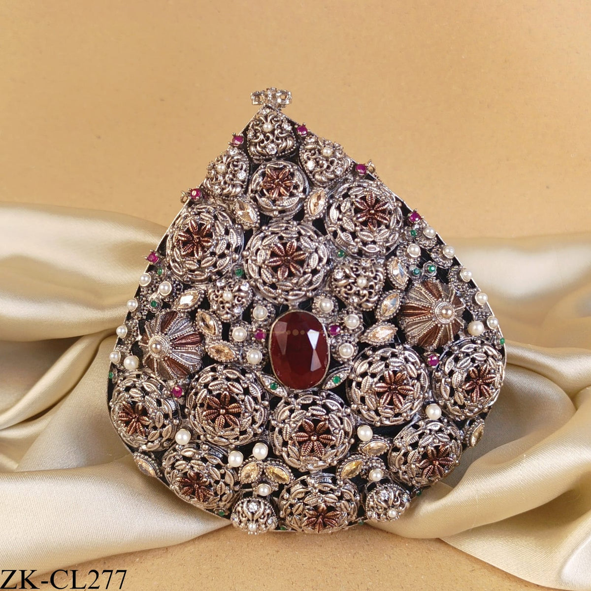 SILVER RUBY CLUTCH
