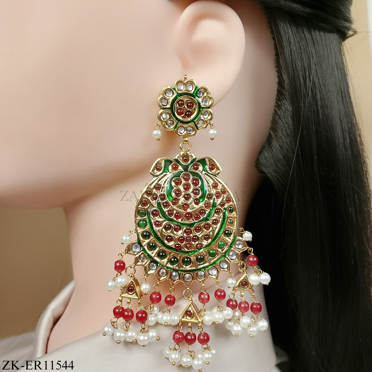 RUBY EMERALD EARRINGS