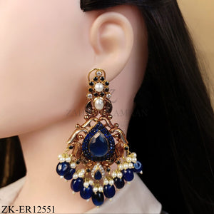 ANTIQUE GOLD WITH SAPPHIRE TASSEL