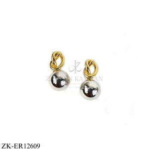 DUAL TONE KNOT EARRINGS