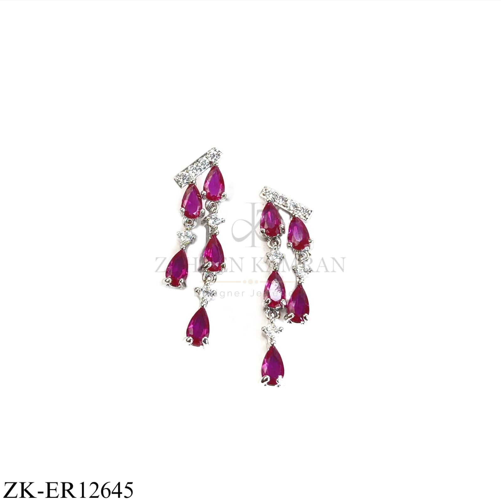 Pink Teardrop Earrings