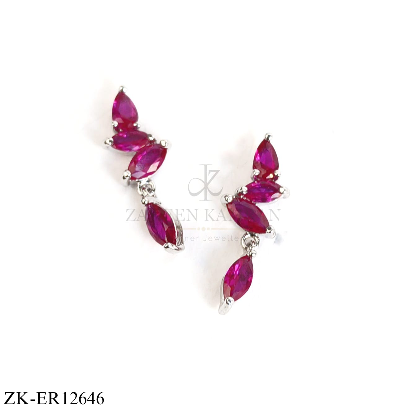 Pink Leaf Earrings