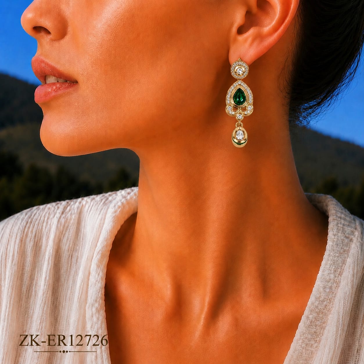 Emerald Danglers