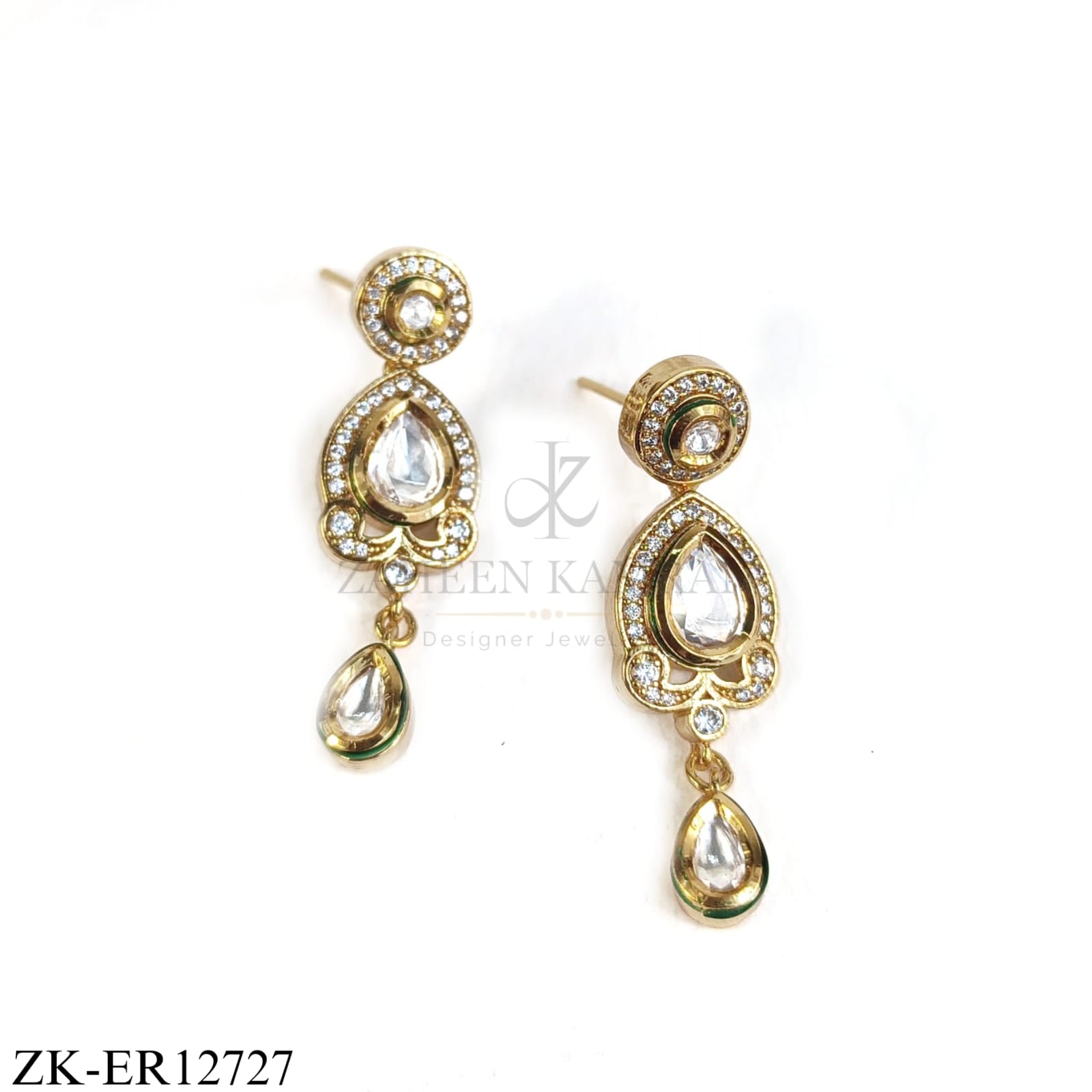 Handcrafted Heritage Earrings ER12727 | Gold-Plated Bridal Earrings | Zaheen Kamran