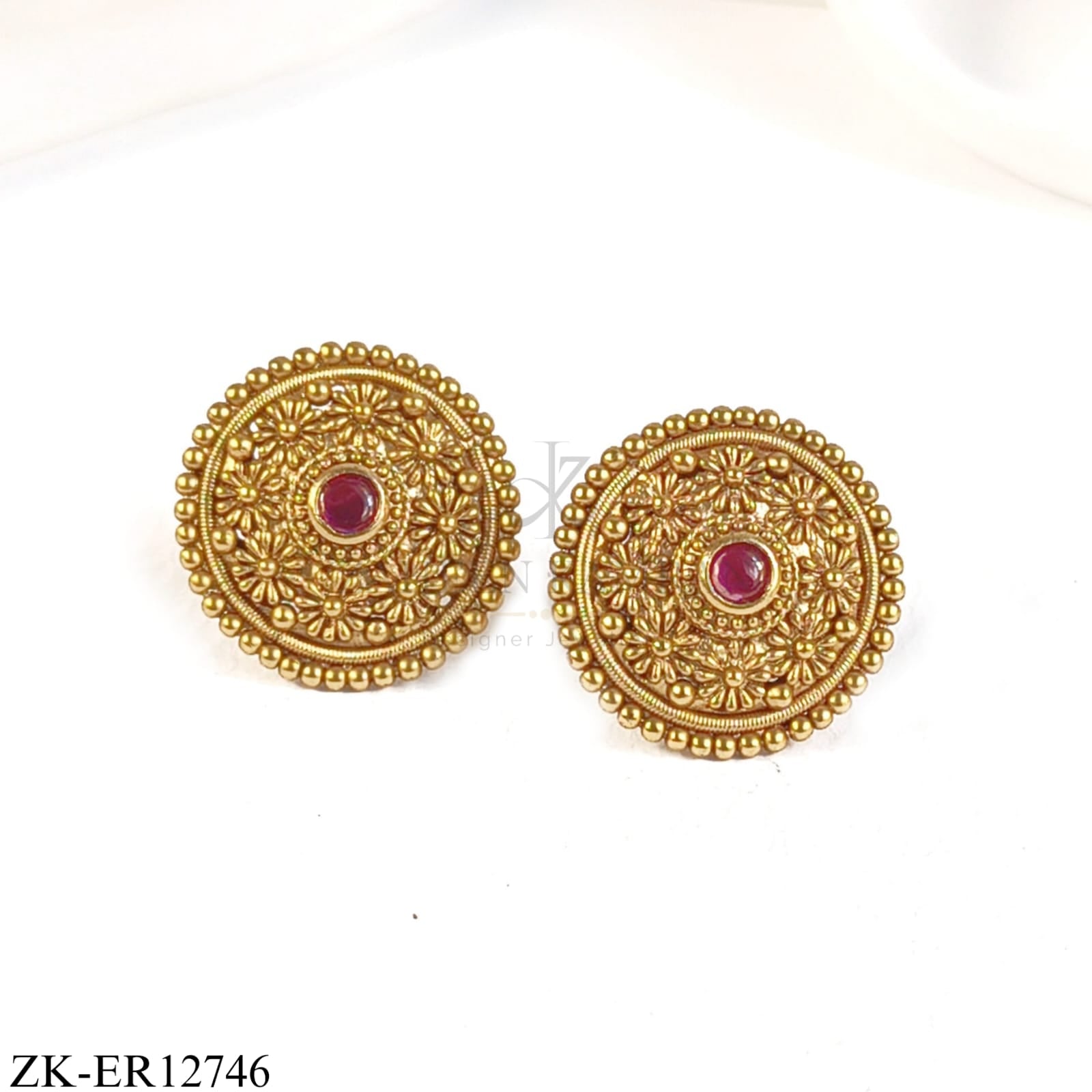 Handcrafted Heritage Earrings ER12746 | Gold-Plated Bridal Earrings | Zaheen Kamran