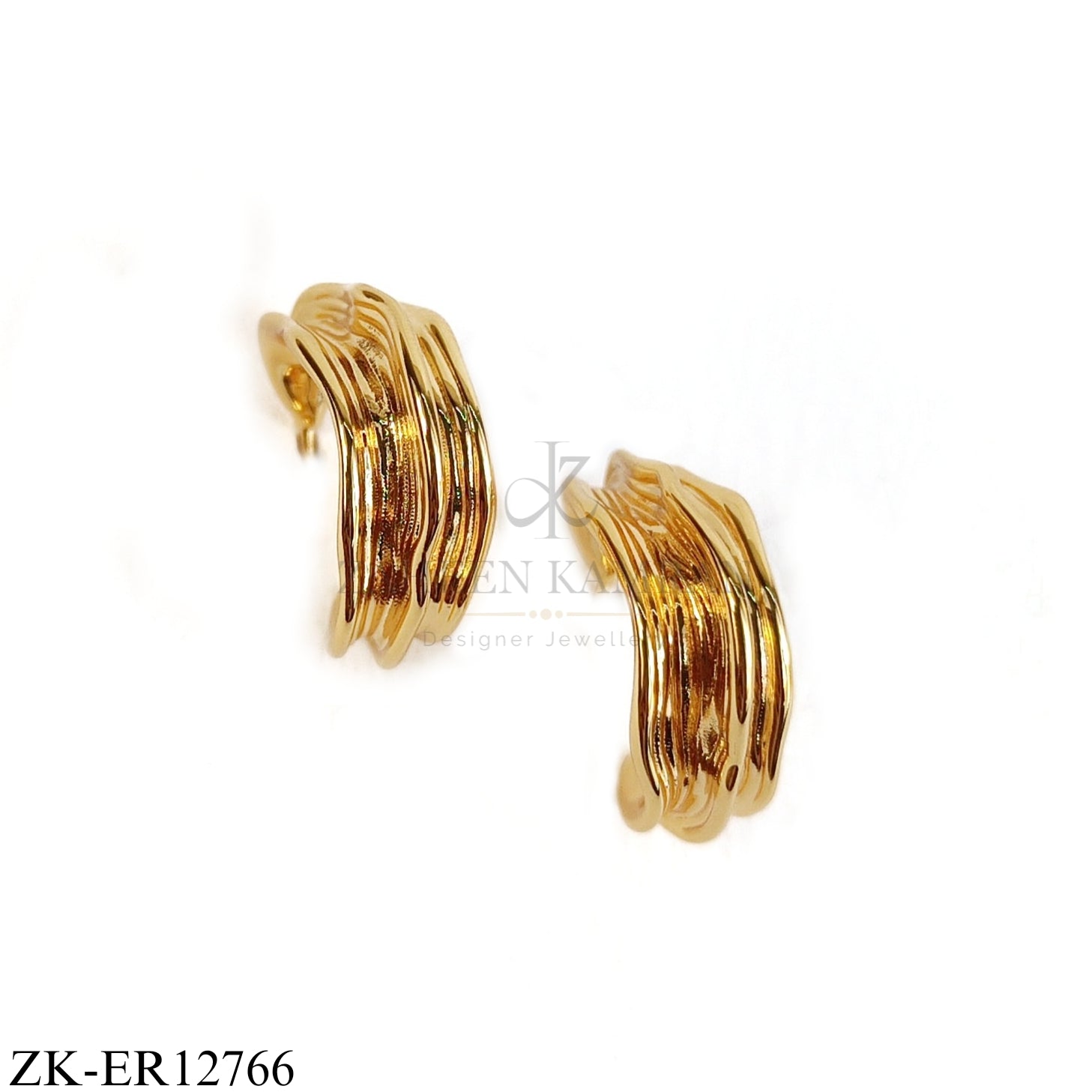 GOLDEN CURVED LINES EARRINGS