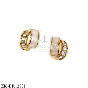 GOLD TONE SPLIT EARRINGS