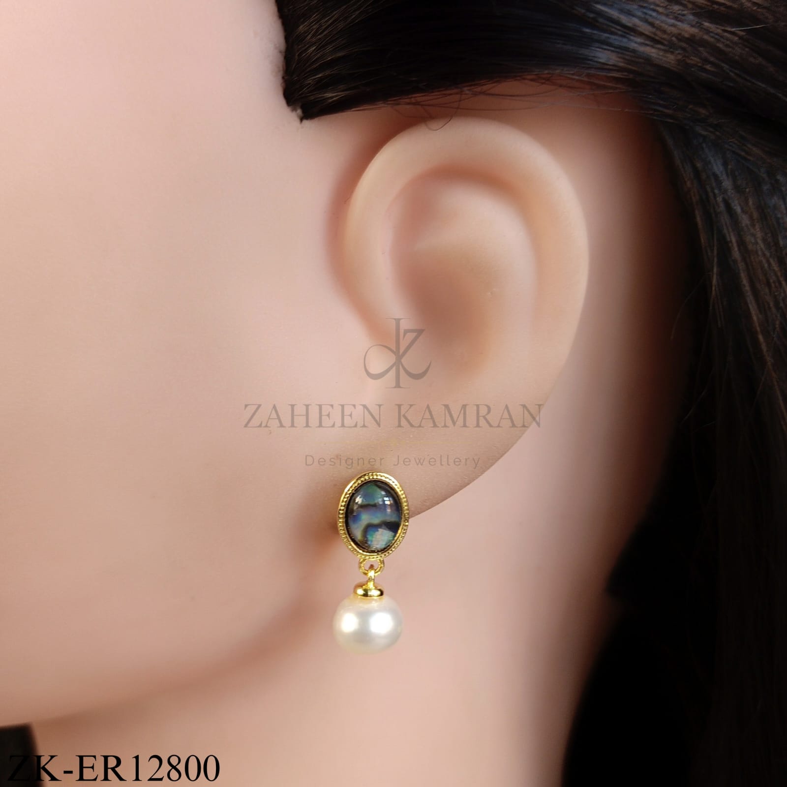 EMERALD PEARL DROP EARRINGS