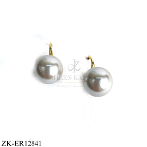 GOLD GREY DROP EARRINGS
