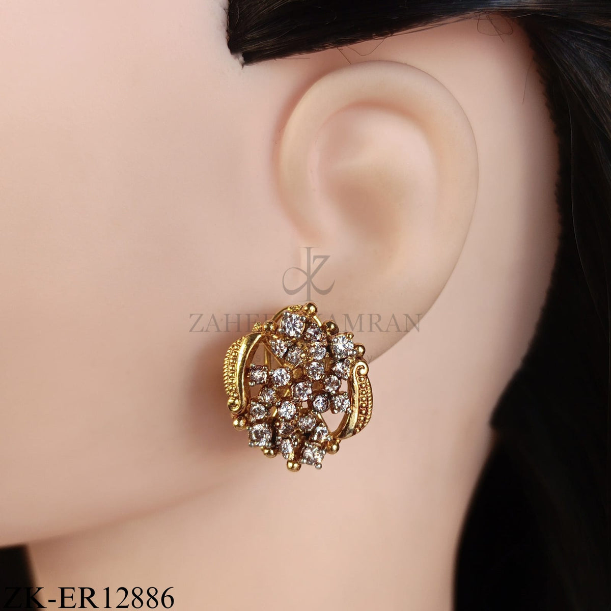 GOLDEN ZIRCONIA EARRINGS