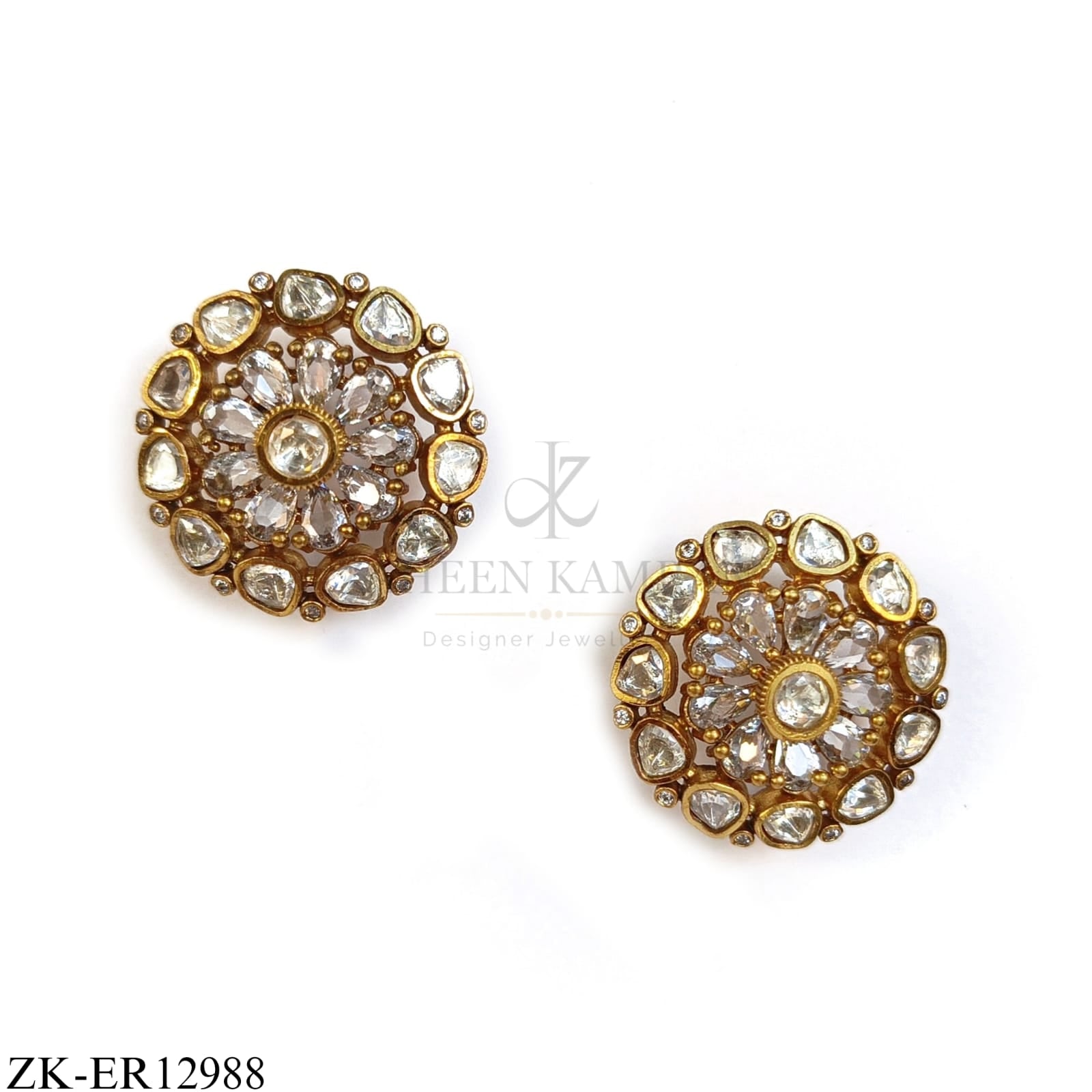FLORAL KUNDAN EARRINGS