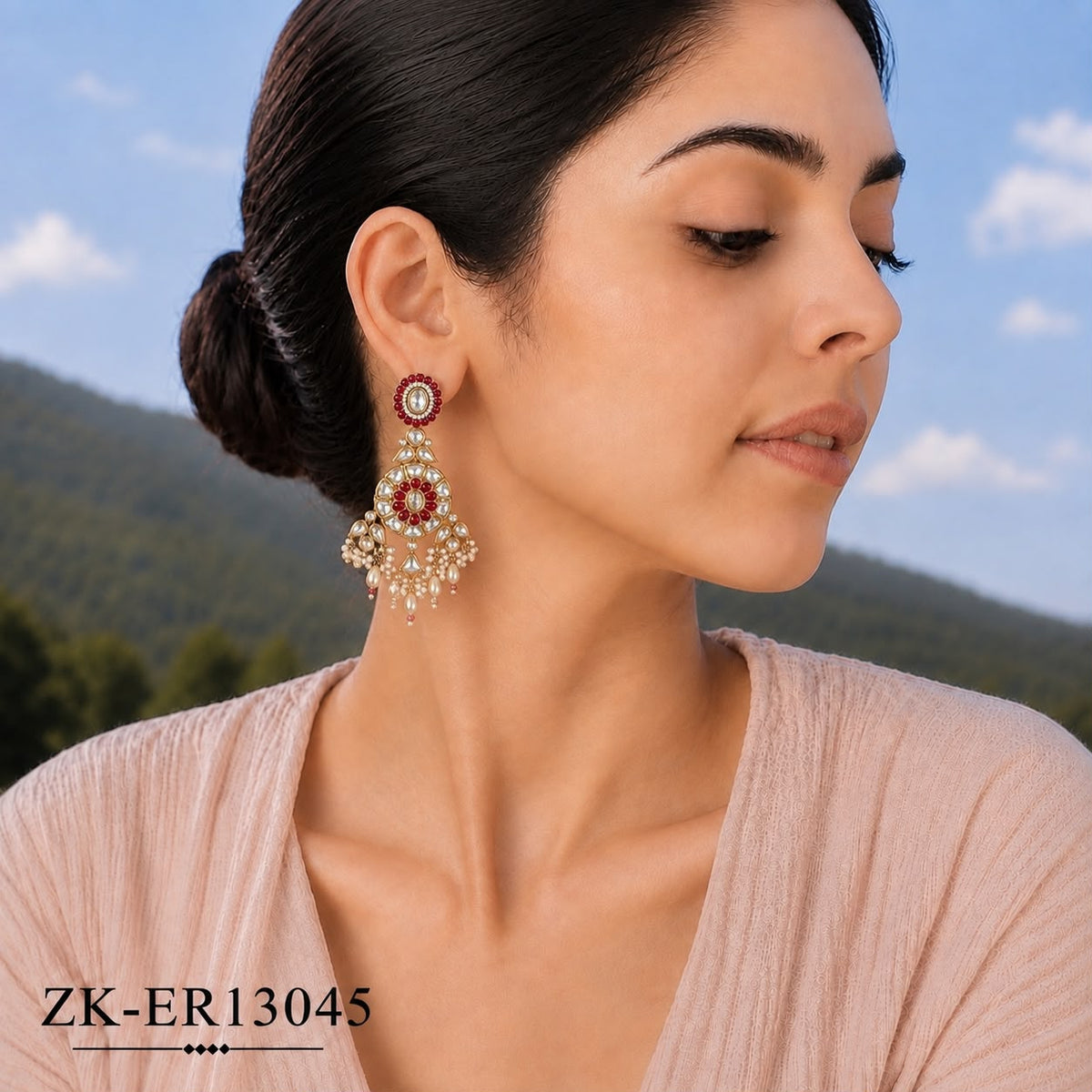 RUBY KUNDAN EARRINGS