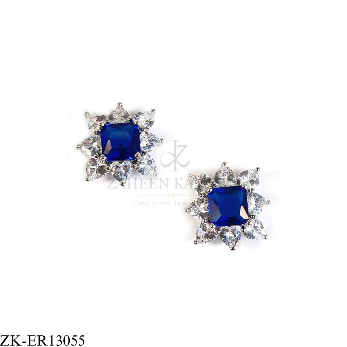 SAPPHIRE FLORAL EARRINGS