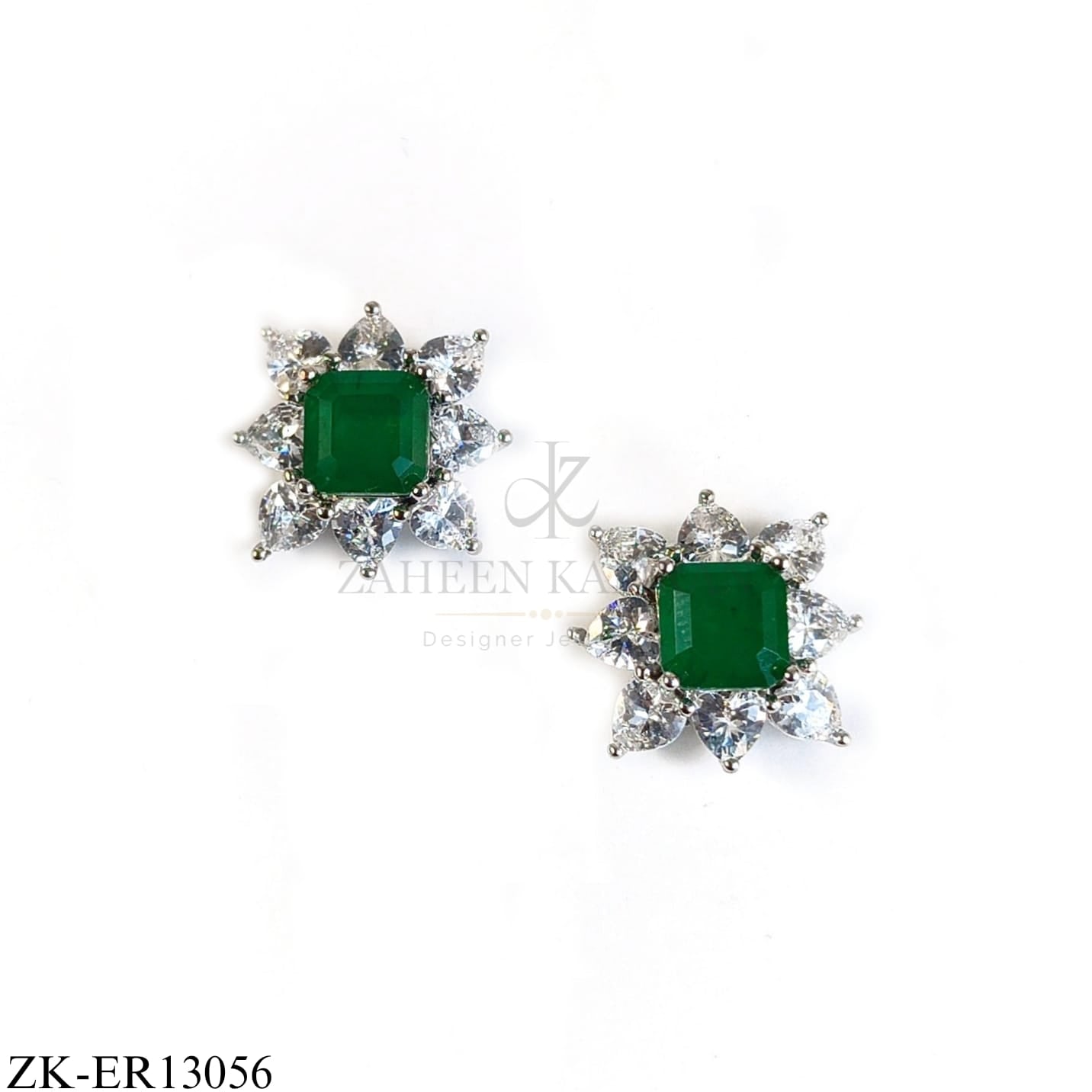 EMERALD FLORAL EARRINGS