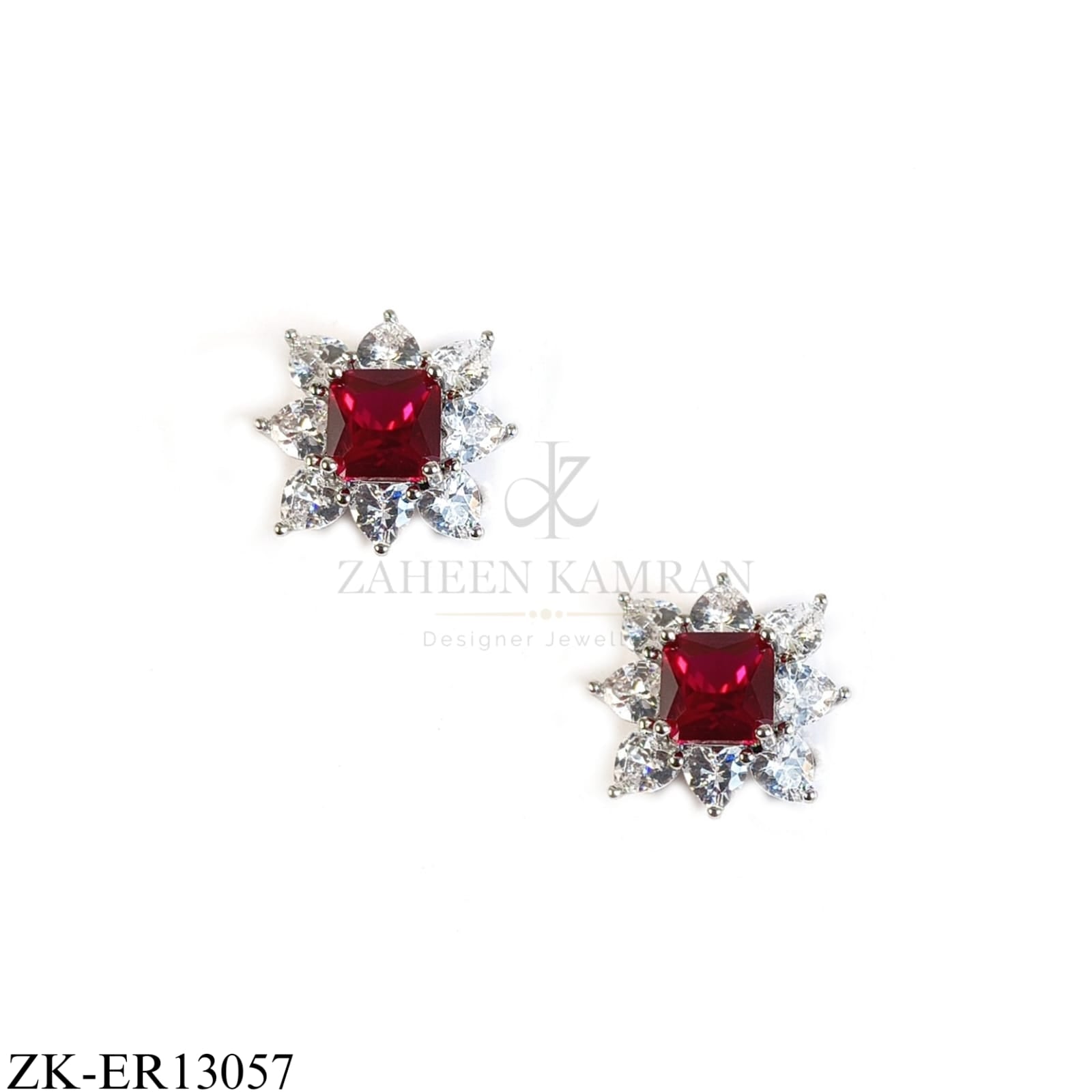 RUBY FLORAL EARRINGS