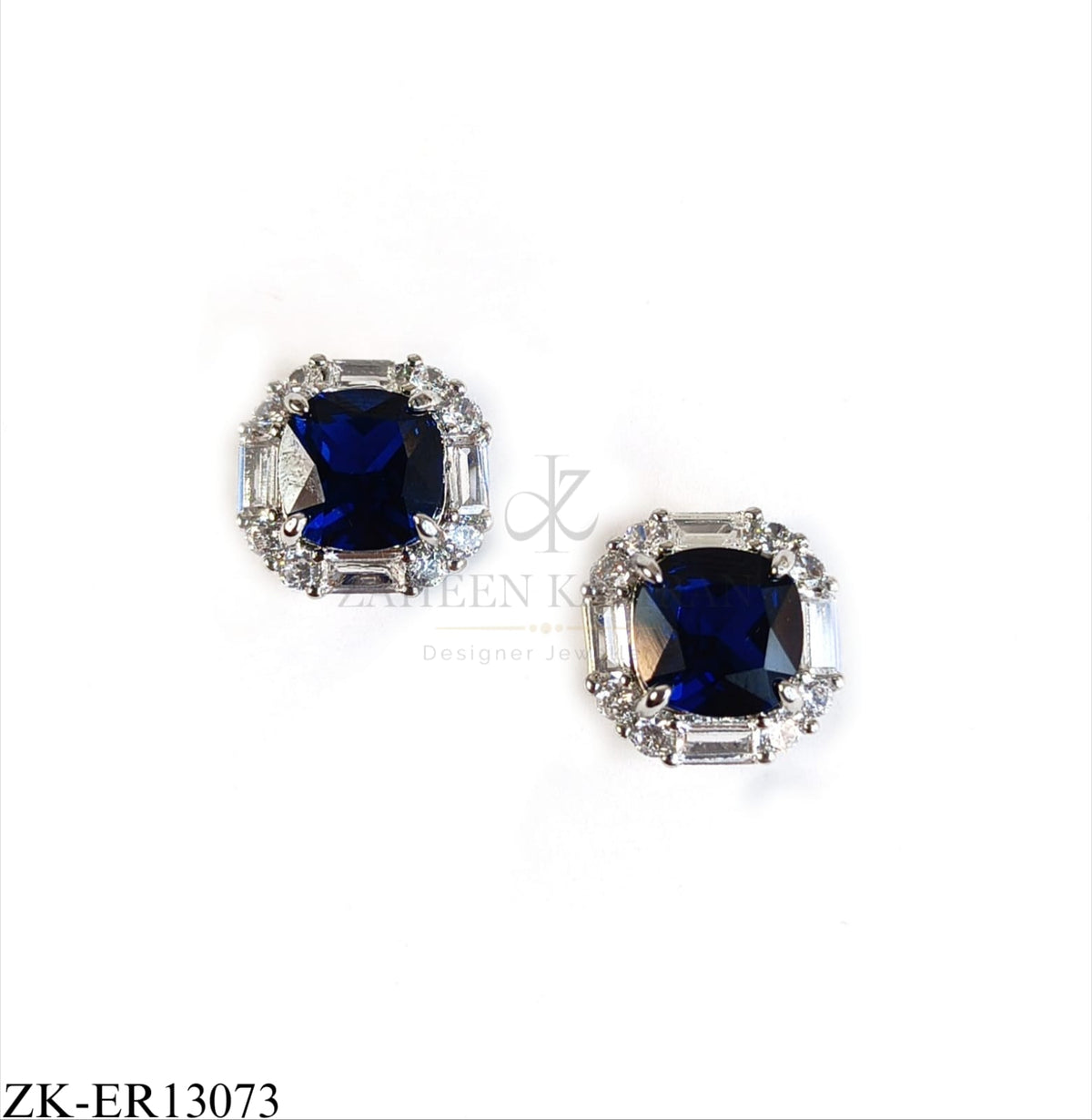 SAPPHIRE SQUARE EARRINGS
