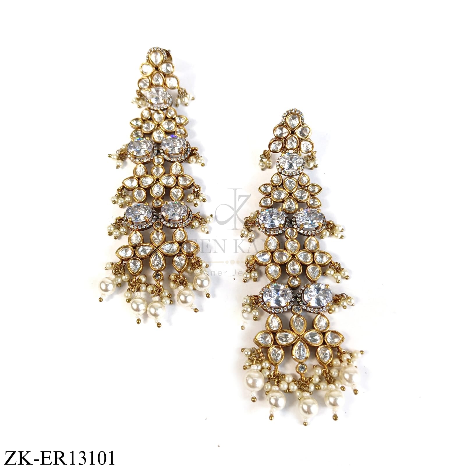 SHEESH KUNDAN EARRINGS