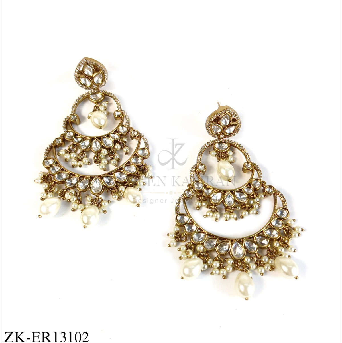 KUNDAN PEARLS EARRINGS