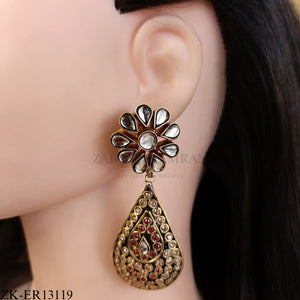 KUNDAN POLKI EARRINGS