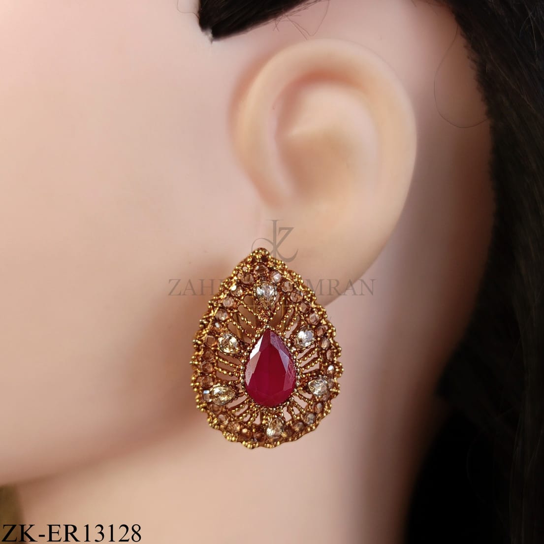 RUBY DROP EARRINGS