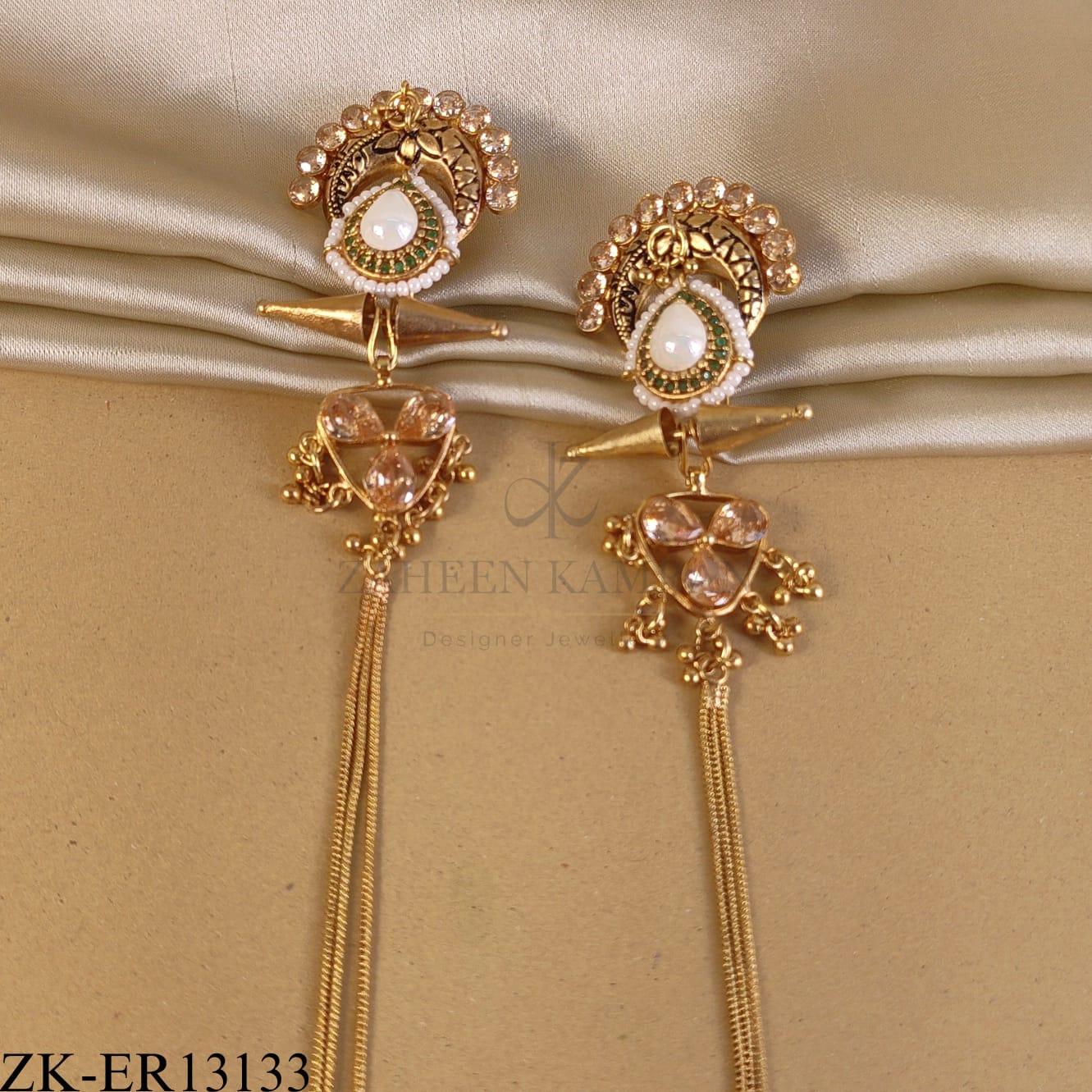 CHAMPAGNE CHAIN EARRINGS