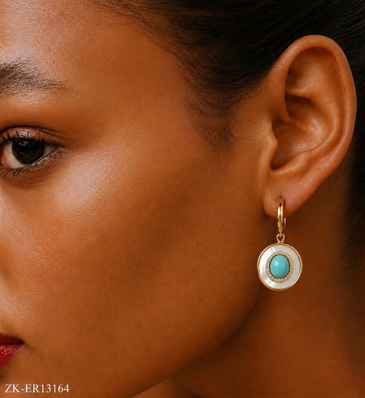 WHITE SHELL EARRINGS