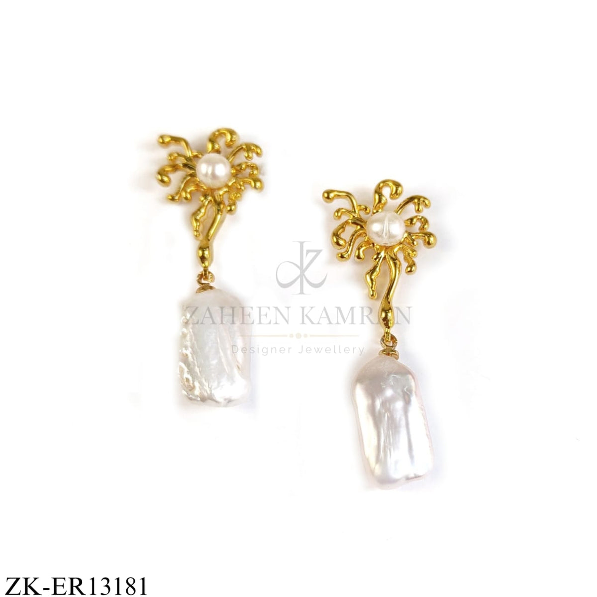 WHITE DROP EARRINGS