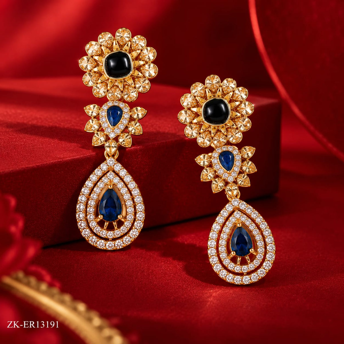 CHAMPAGNE SAPPHIRE EARRINGS