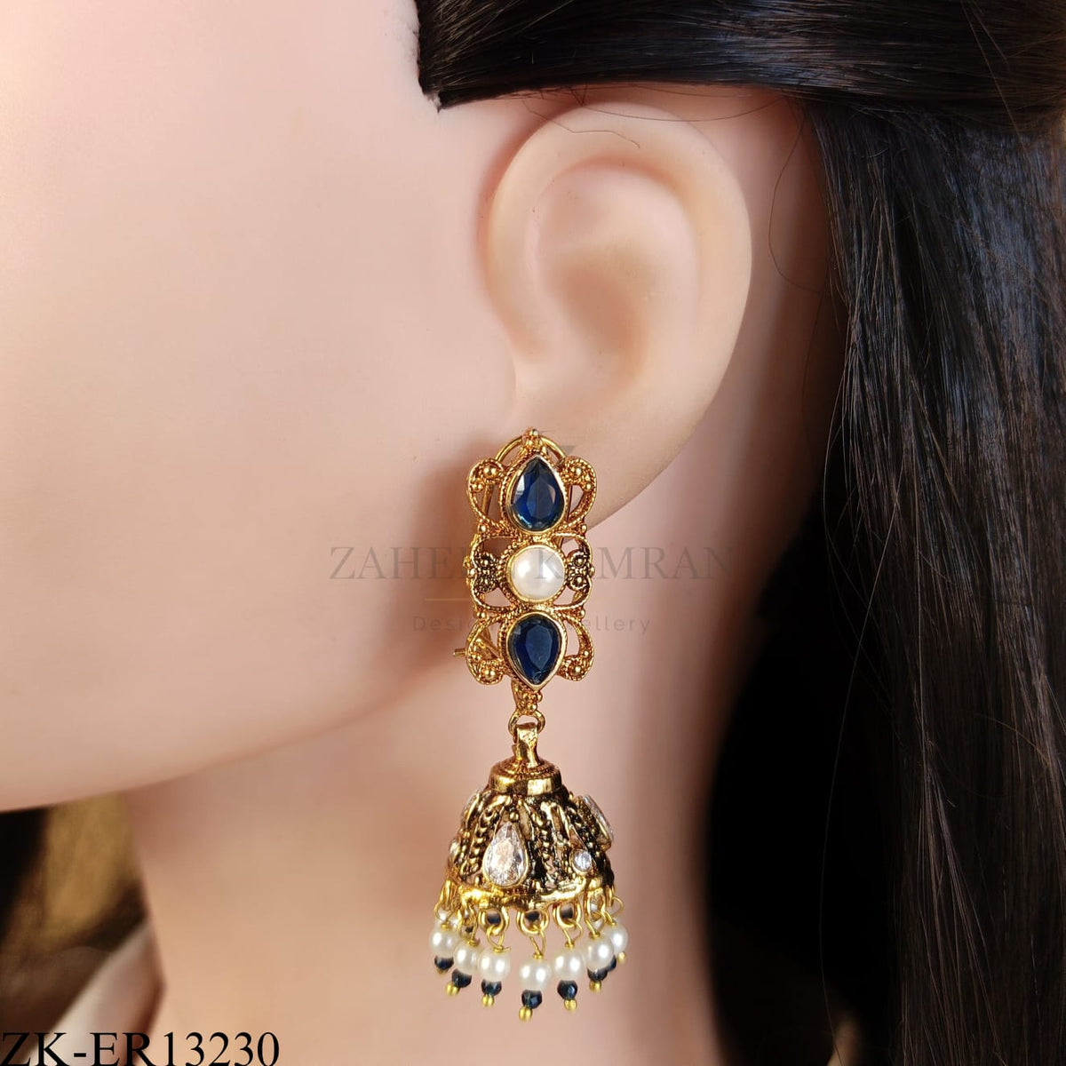 SAPPHIRE PEARLS EARRINGS