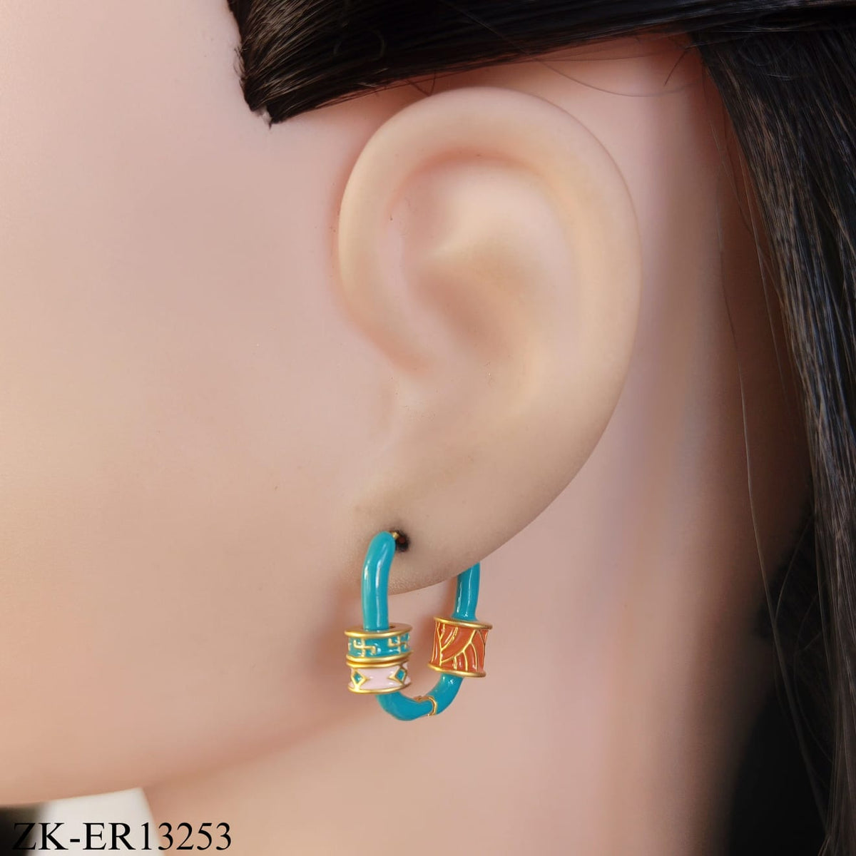 TURQUOISE LOOP EARRINGS