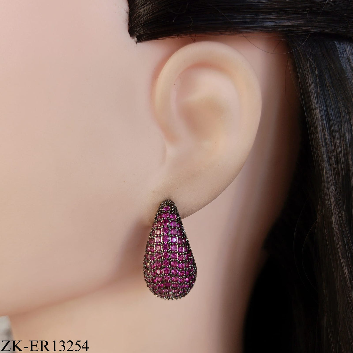 PINK TEARDROP EARRINGS