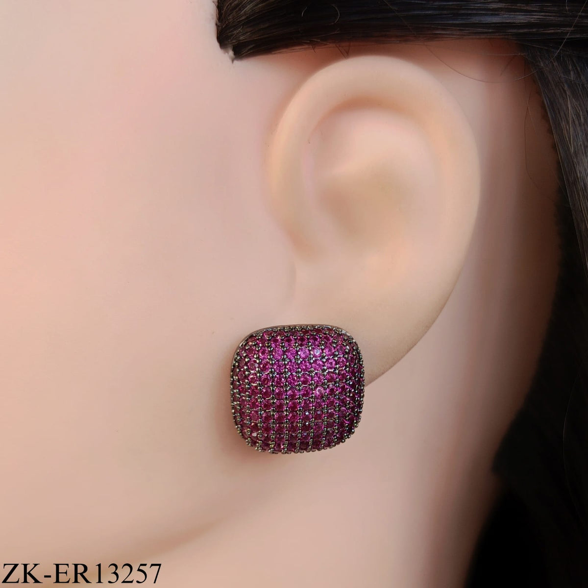 PINK SQUARE EARRINGS