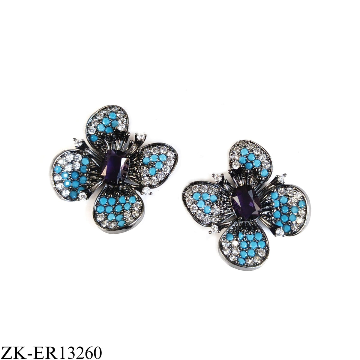 PURPLE HEART BUTTERFLY EARRINGS