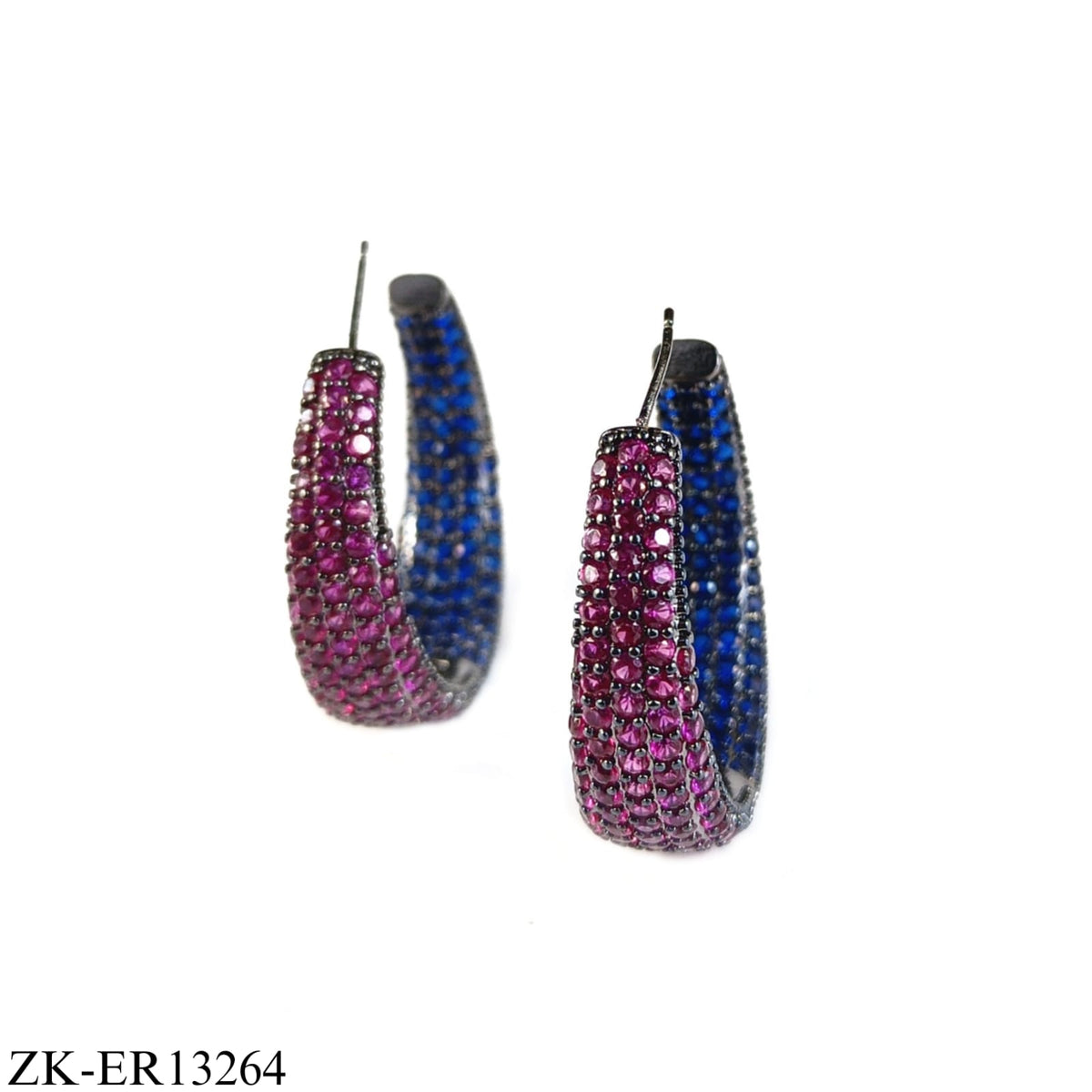 DUAL GLOW PAVE HOOPS