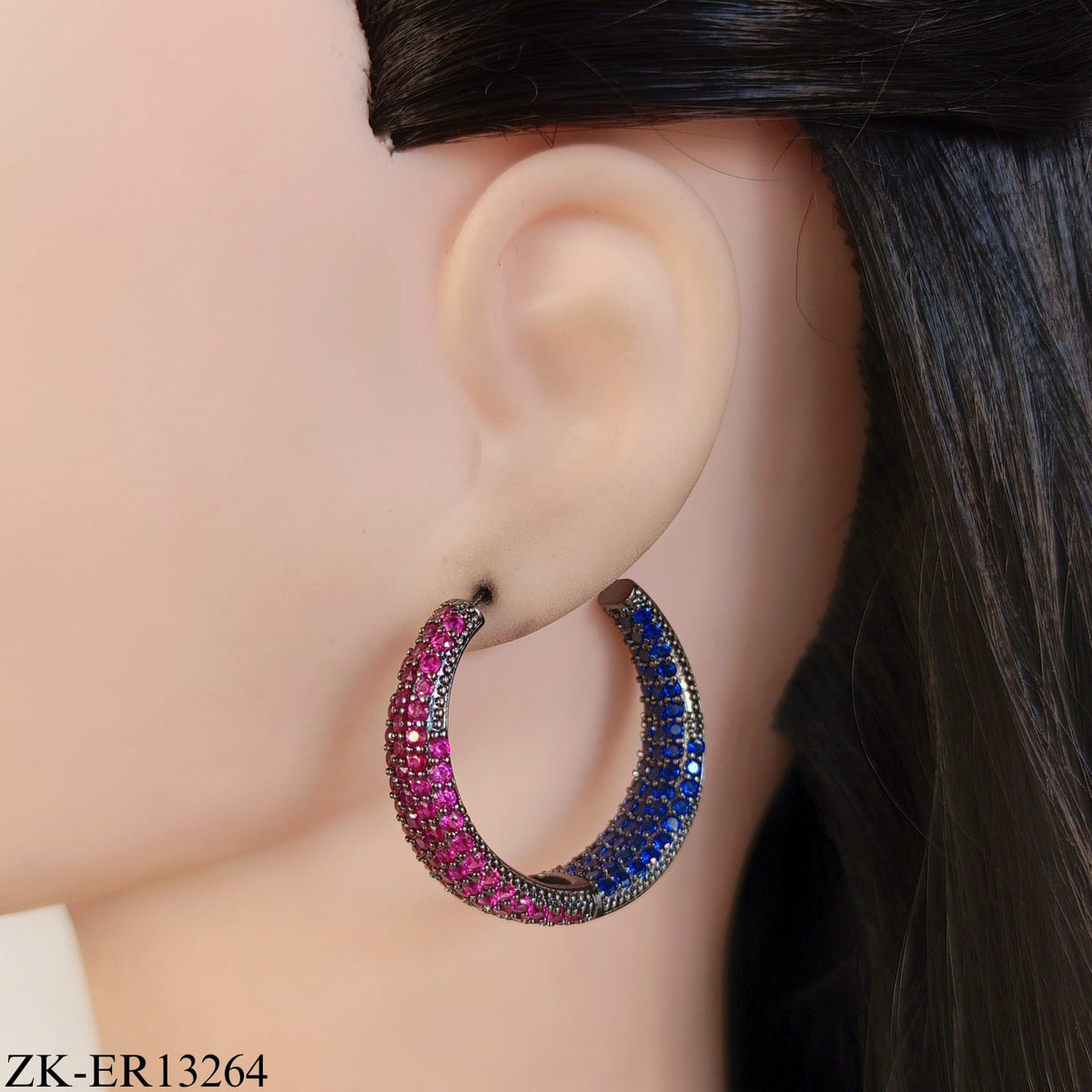 DUAL GLOW PAVE HOOPS