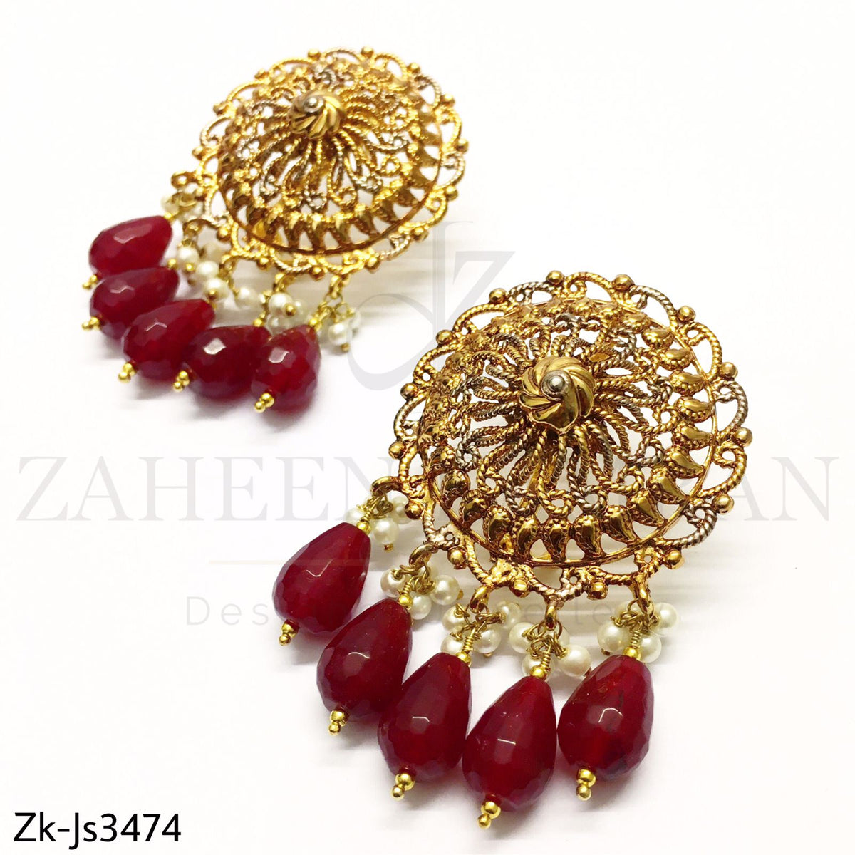 Ruby Gold Choker Set
