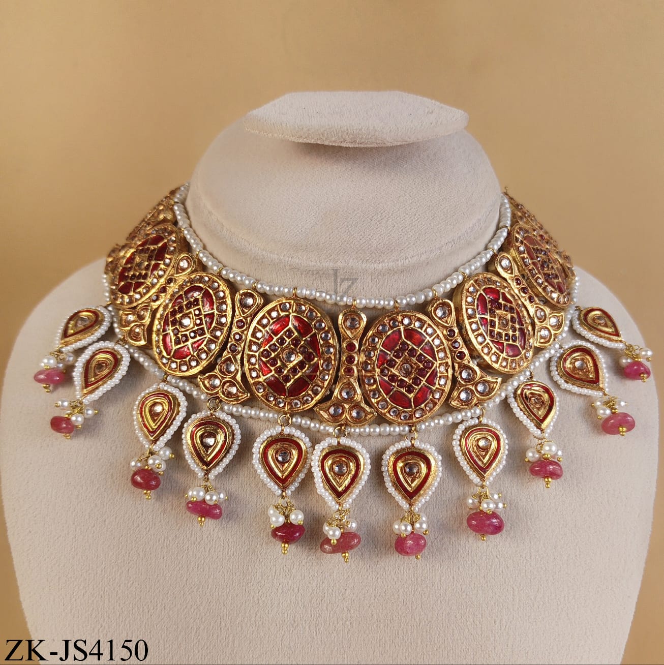 Meenakari polki set.