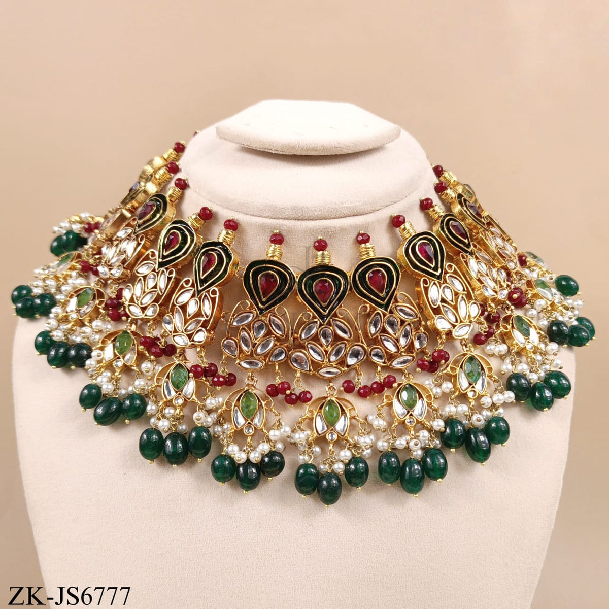 MEENAKARI EMERALD SET