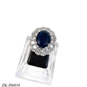 SILVER SAPPHIRE PENDANT SET