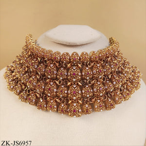 REGAL RUBY ANTIQUE BRIDAL SET