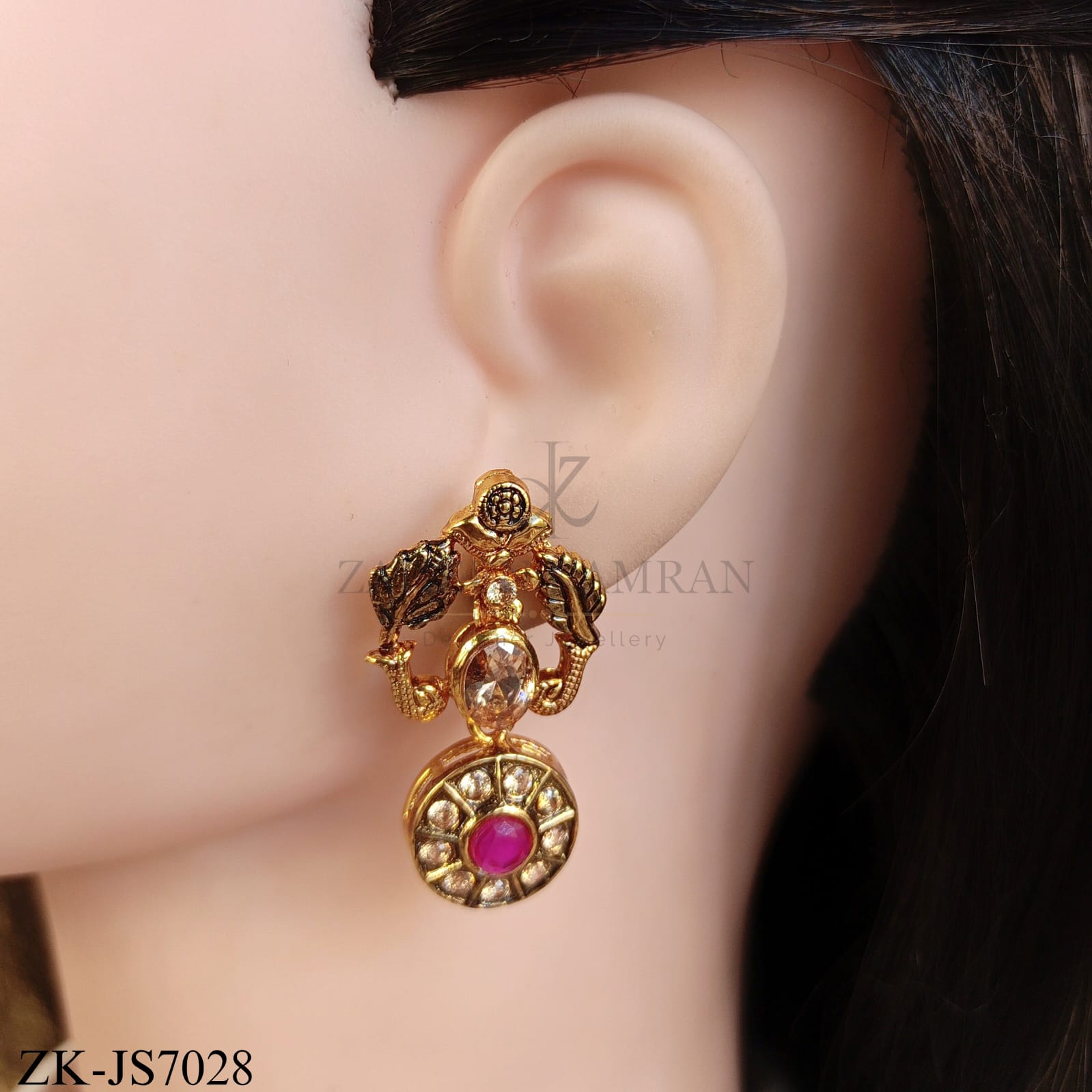 ANTIQUE RUBY BIG PENDANT MALA SET