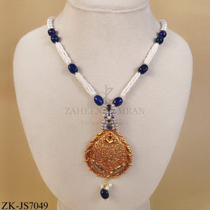 ANTIQUE SAPPHIRE LONG MALA SET