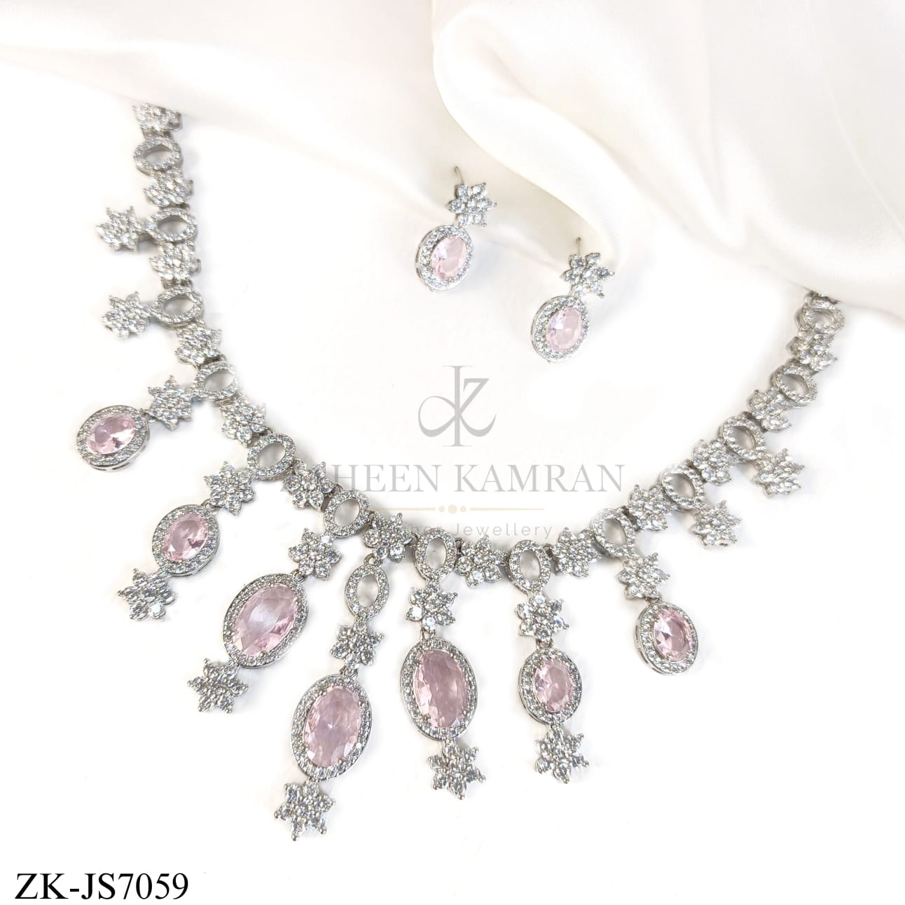 SILVER SOFT PINK SET