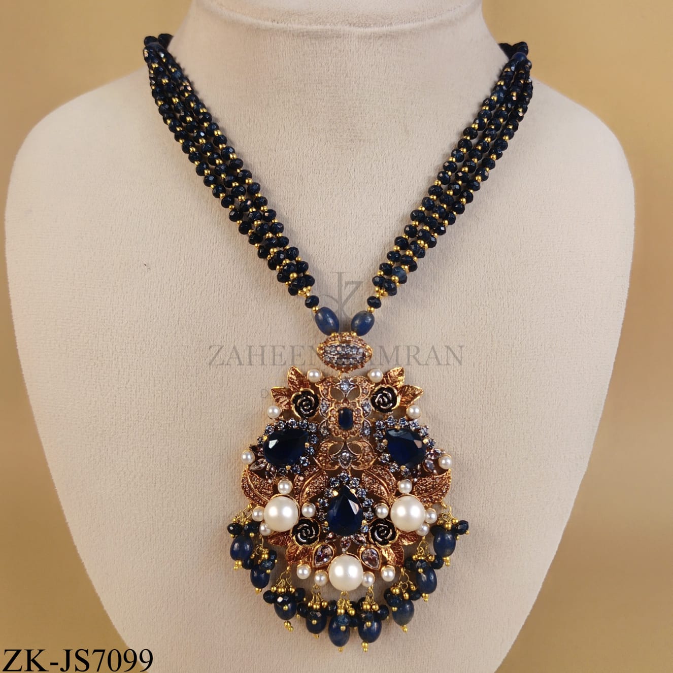 SAPPHIRE PEARLS SET