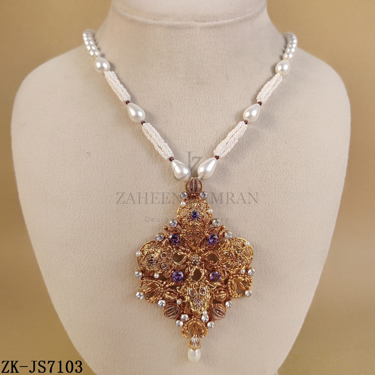 AMETHYST PEARLS SET