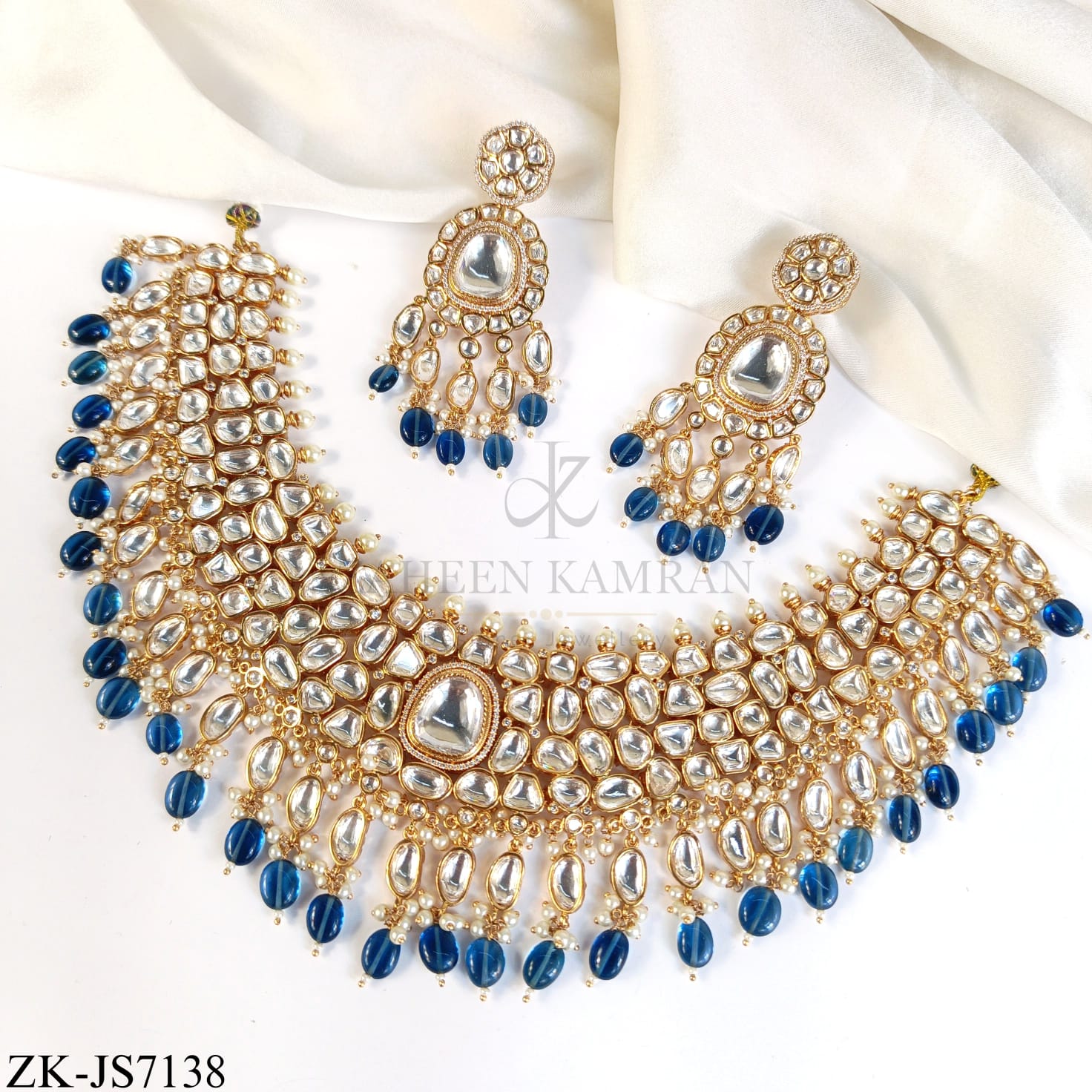 SAPPHIRE KUNDAN SET