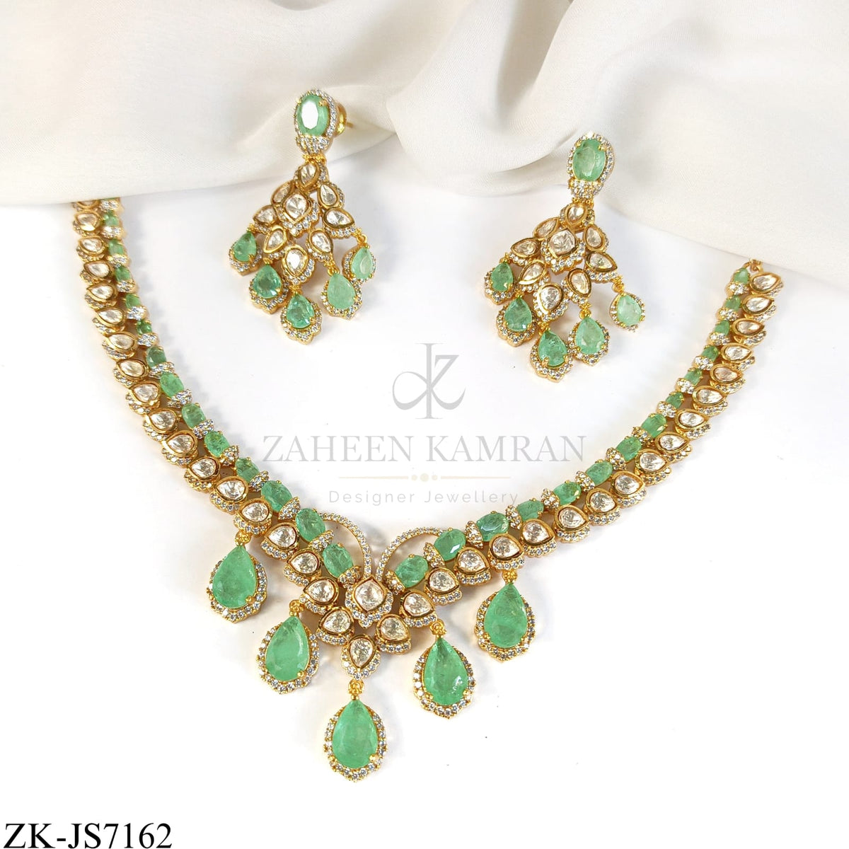 SHEESH EMERALD DROP SET